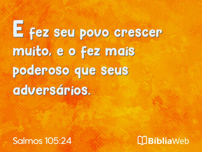 Salmos 105:24 em imagem para compartilhar