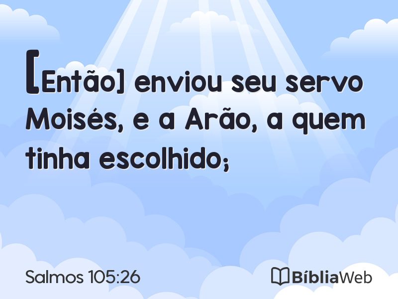Salmos 105:26 em imagem para compartilhar