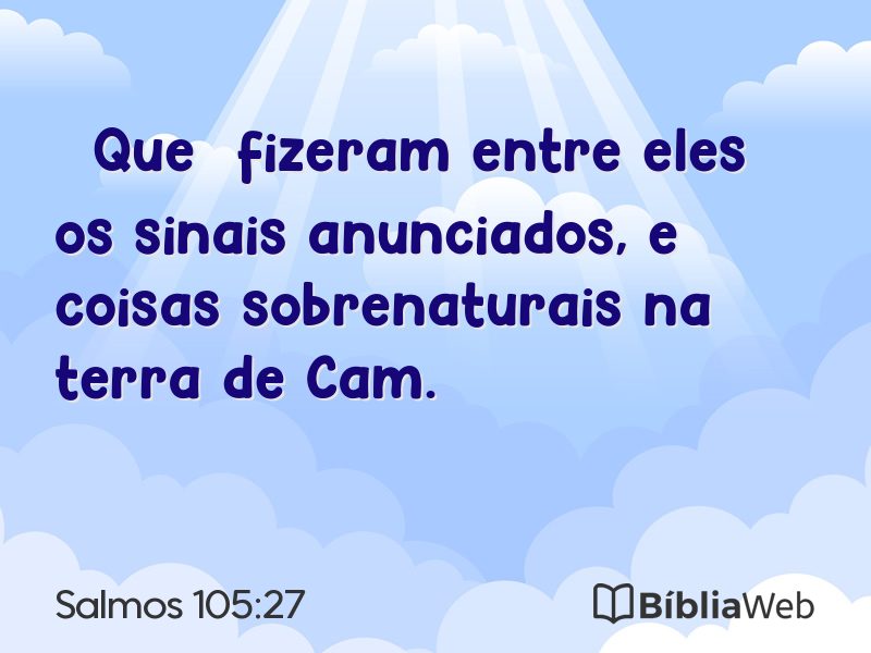 Salmos 105:27 em imagem para compartilhar