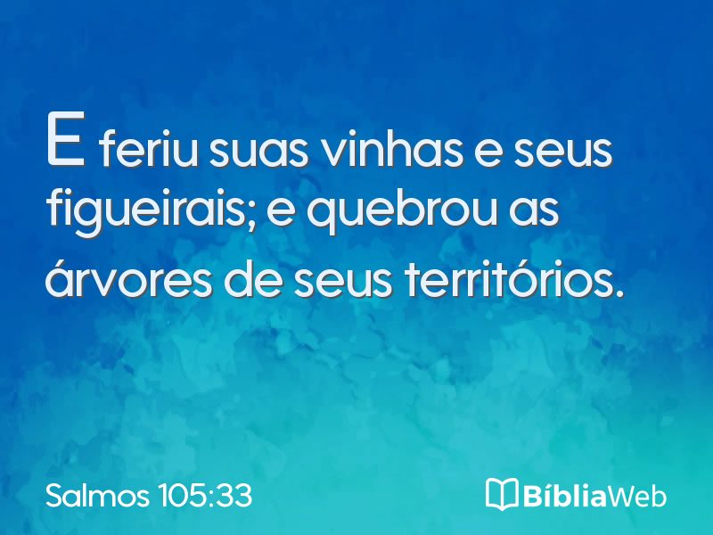 Salmos 105:33 em imagem para compartilhar