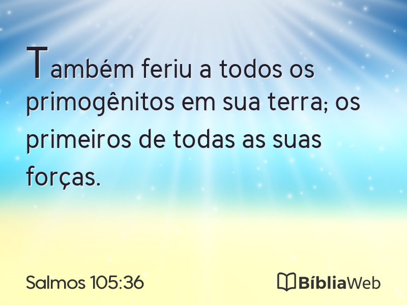 Salmos 105:36 em imagem para compartilhar