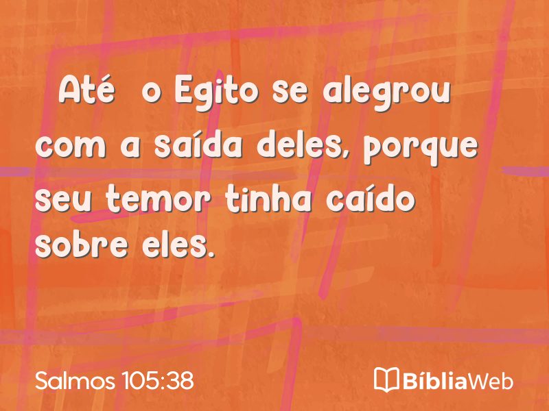 Salmos 105:38 em imagem para compartilhar