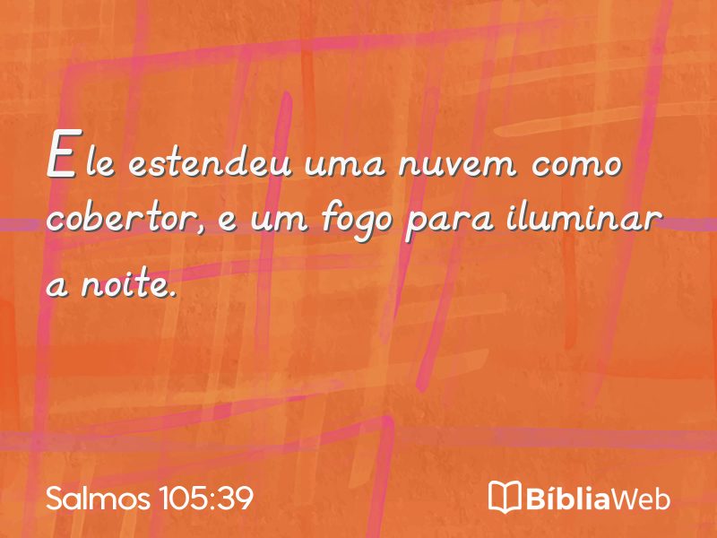 Salmos 105:39 em imagem para compartilhar