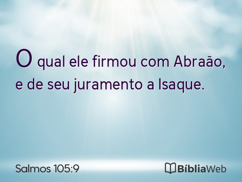 Salmos 105:9 em imagem para compartilhar
