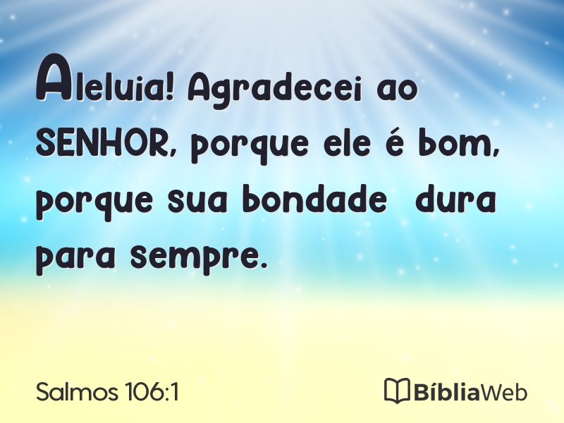 Salmos 106:1 em imagem para compartilhar