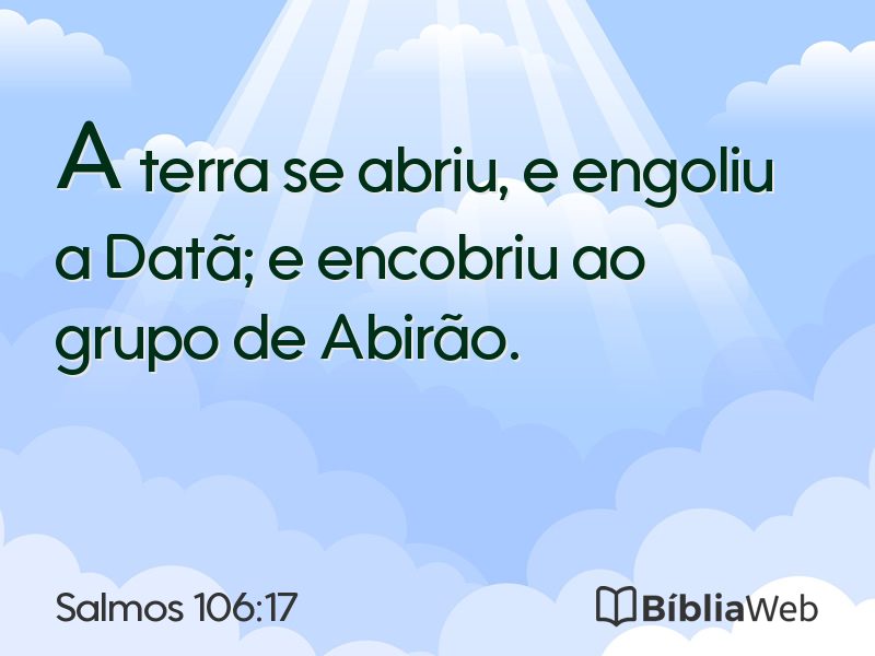 Salmos 106:17 em imagem para compartilhar