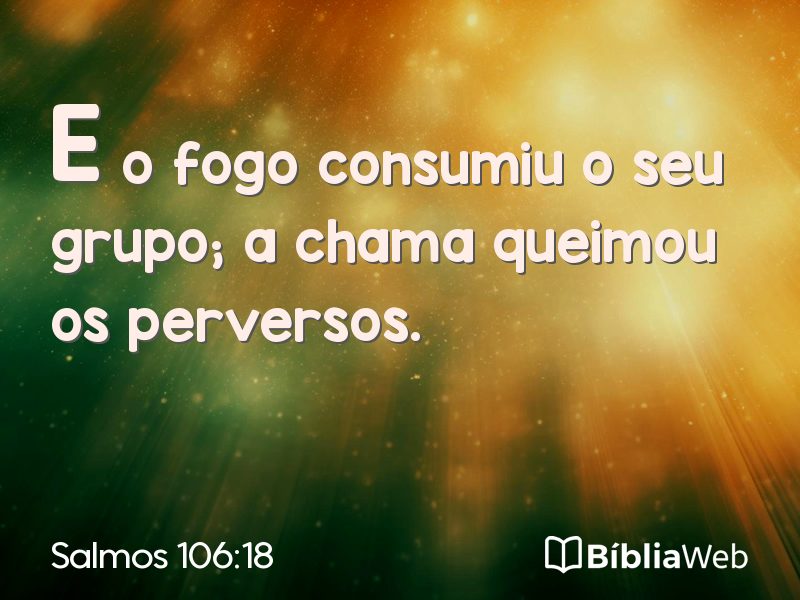 Salmos 106:18 em imagem para compartilhar