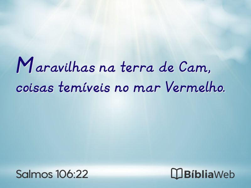 Salmos 106:22 em imagem para compartilhar