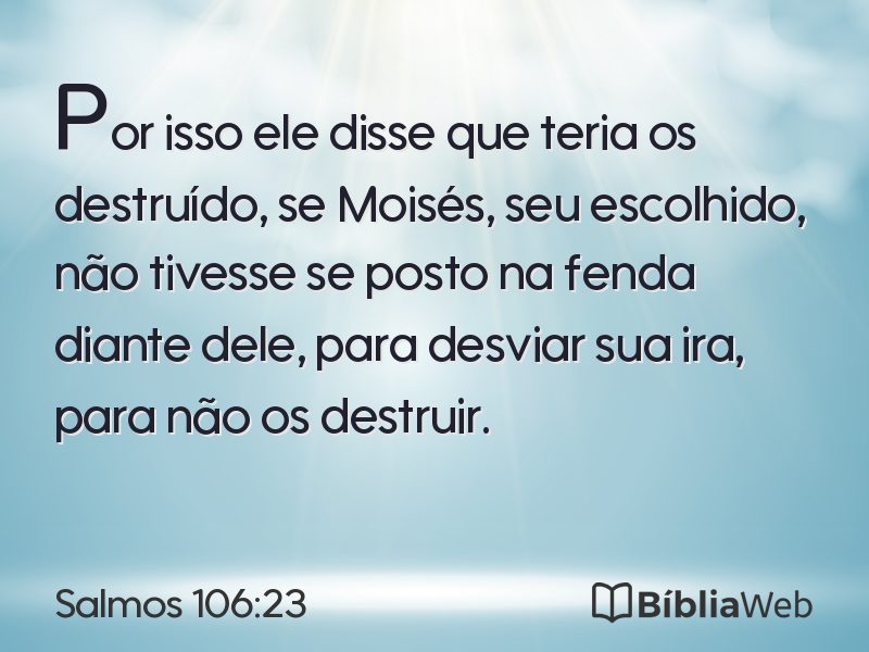 Salmos 106:23 em imagem para compartilhar