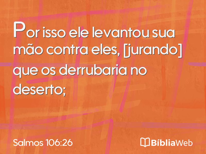 Salmos 106:26 em imagem para compartilhar