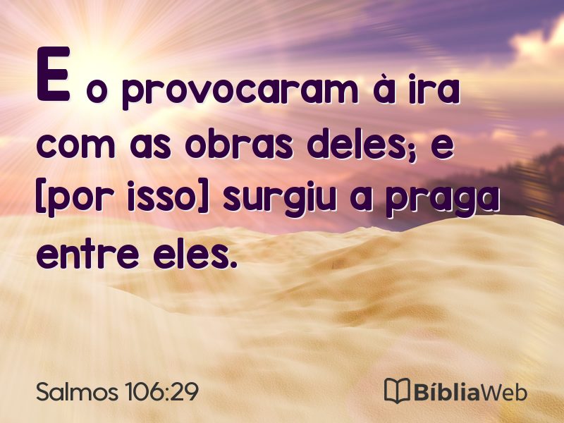 Salmos 106:29 em imagem para compartilhar