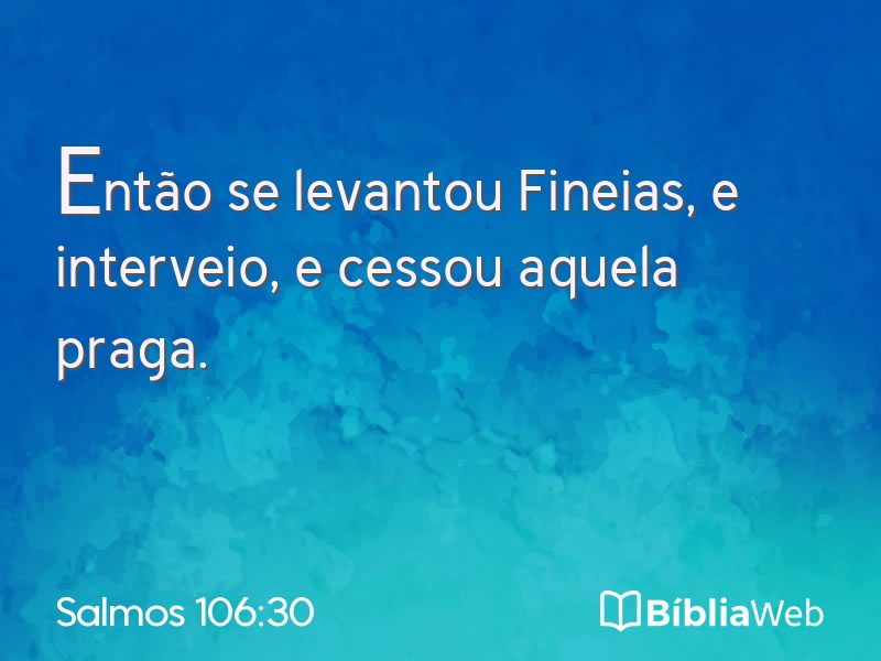 Salmos 106:30 em imagem para compartilhar