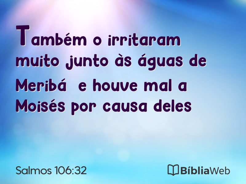 Salmos 106:32 em imagem para compartilhar