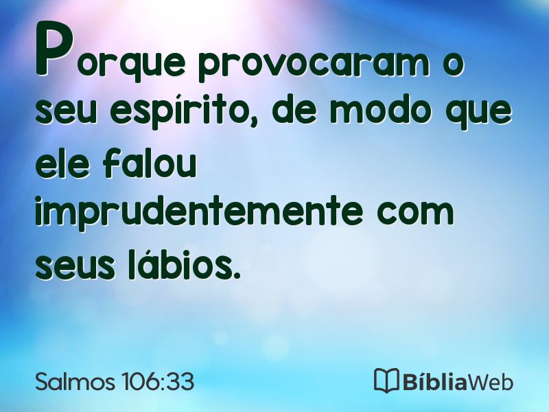 Salmos 106:33 em imagem para compartilhar