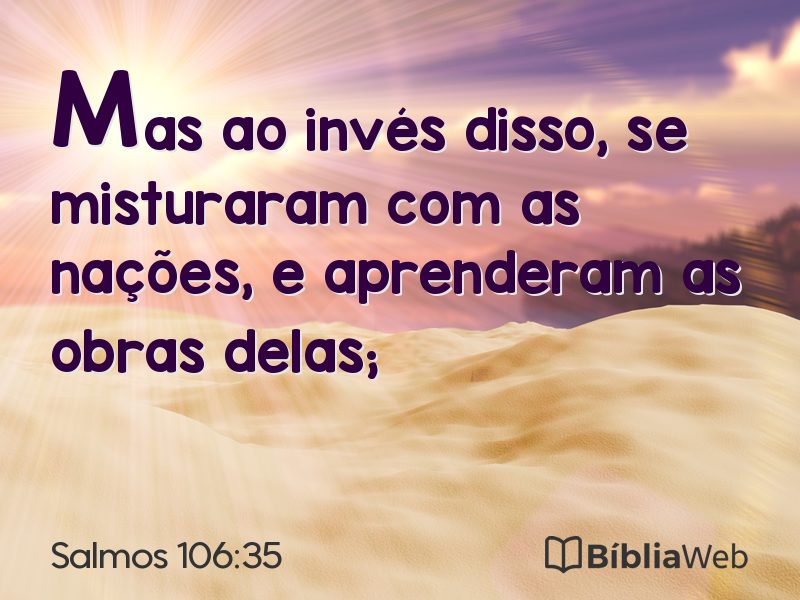 Salmos 106:35 em imagem para compartilhar