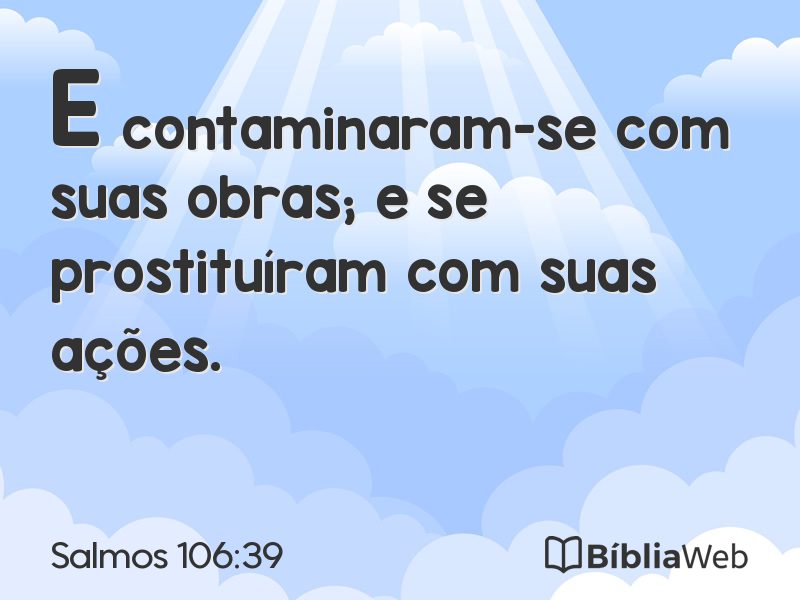 Salmos 106:39 em imagem para compartilhar
