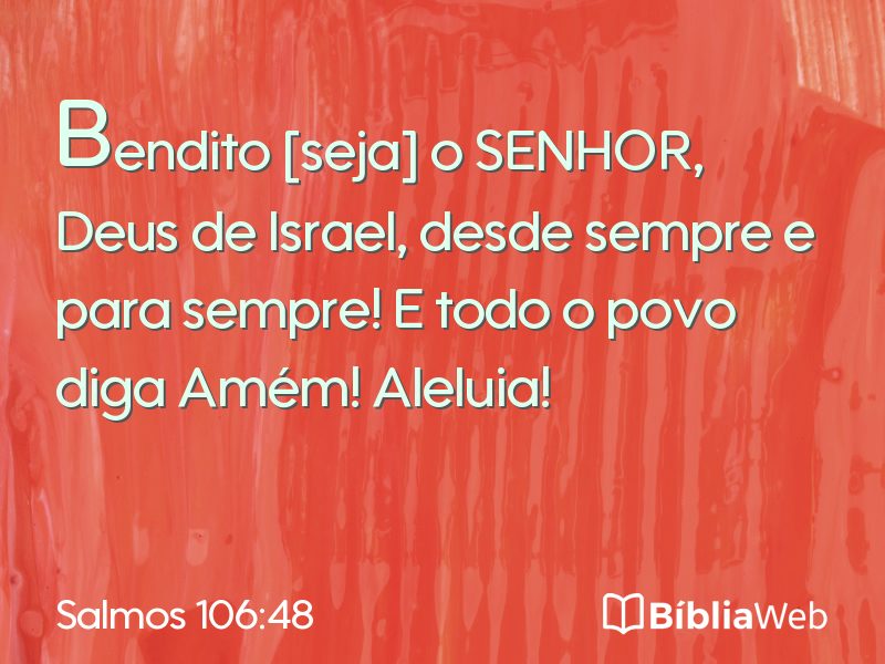 Salmos 106:48 em imagem para compartilhar
