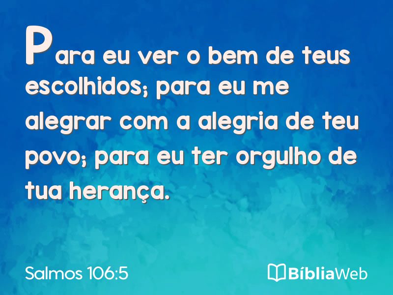 Salmos 106:5 em imagem para compartilhar