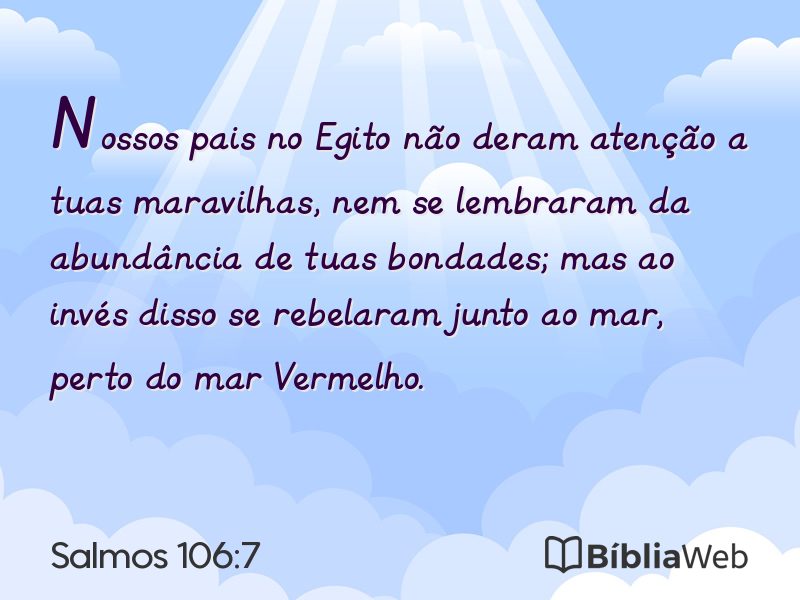 Salmos 106:7 em imagem para compartilhar