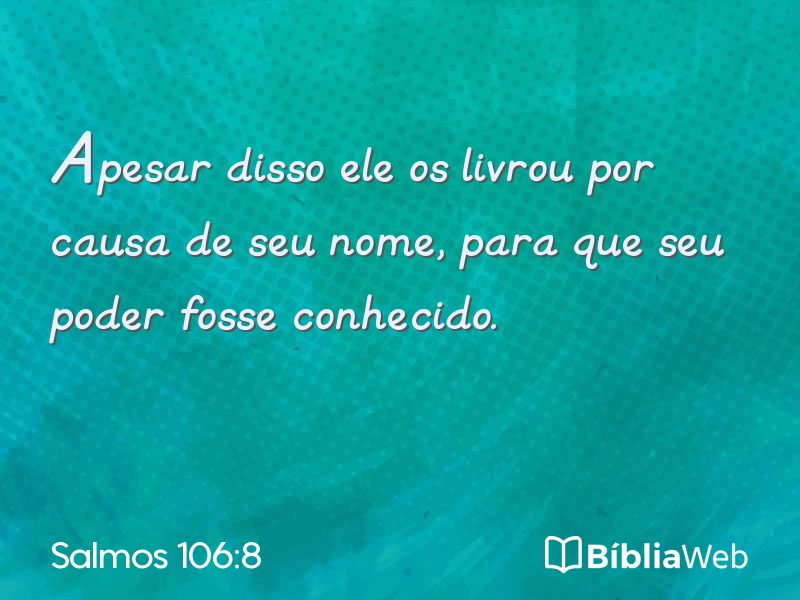 Salmos 106:8 em imagem para compartilhar