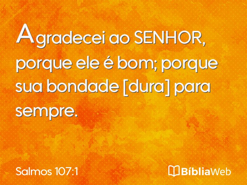 Salmos 107:1 em imagem para compartilhar