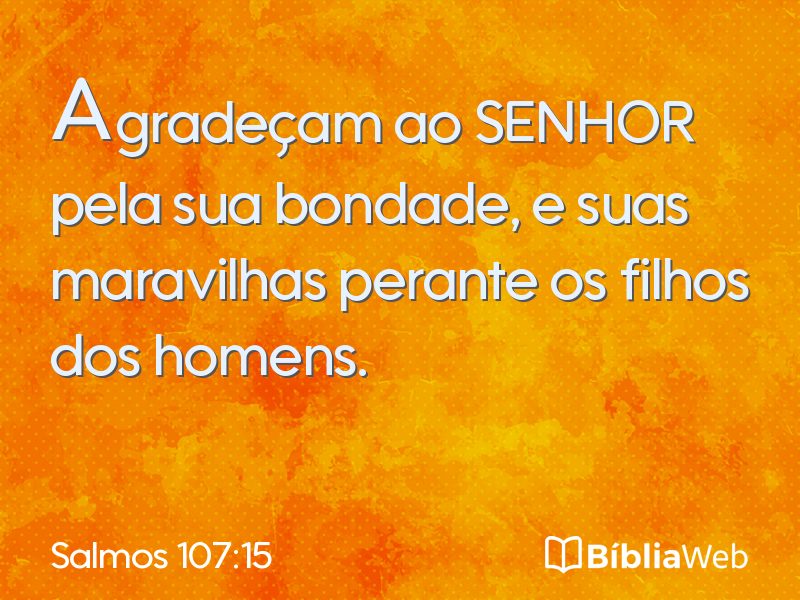 Salmos 107:15 em imagem para compartilhar