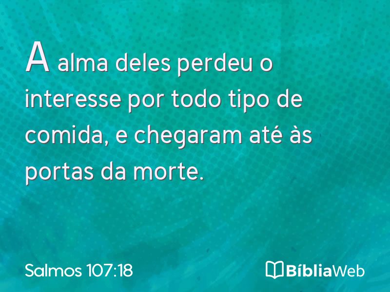 Salmos 107:18 em imagem para compartilhar
