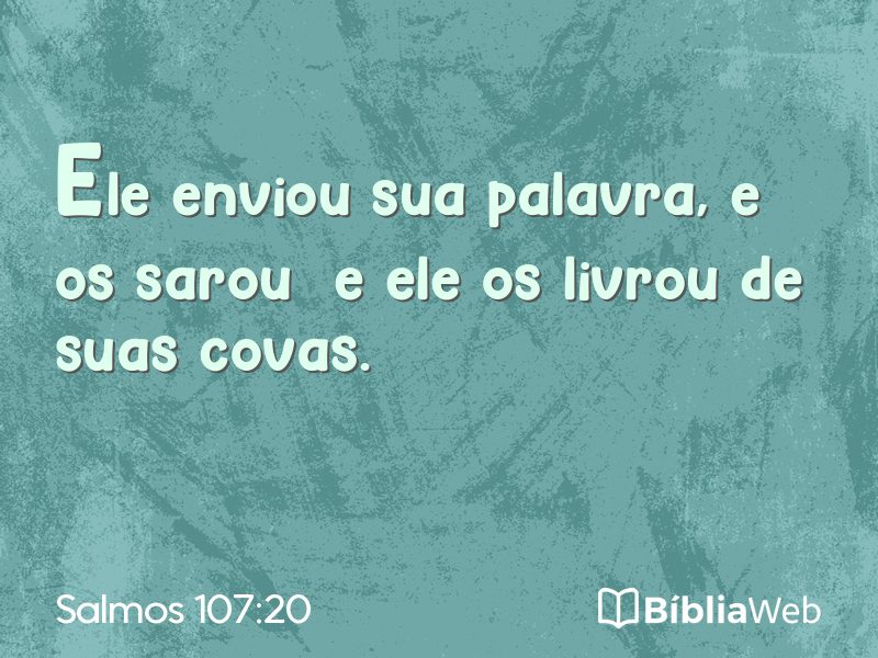 Salmos 107:20 em imagem para compartilhar