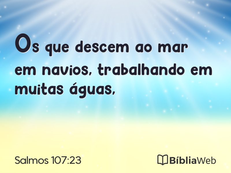 Salmos 107:23 em imagem para compartilhar