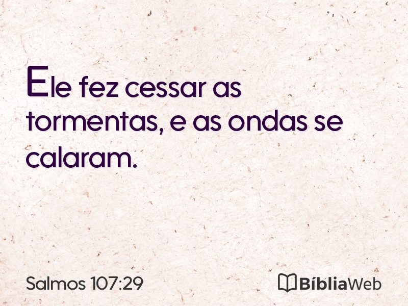 Salmos 107:29 em imagem para compartilhar