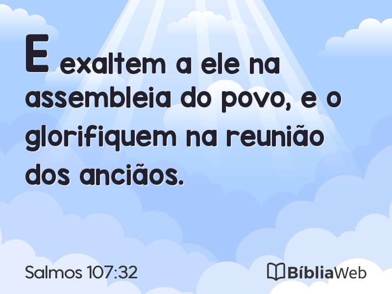 Salmos 107:32 em imagem para compartilhar