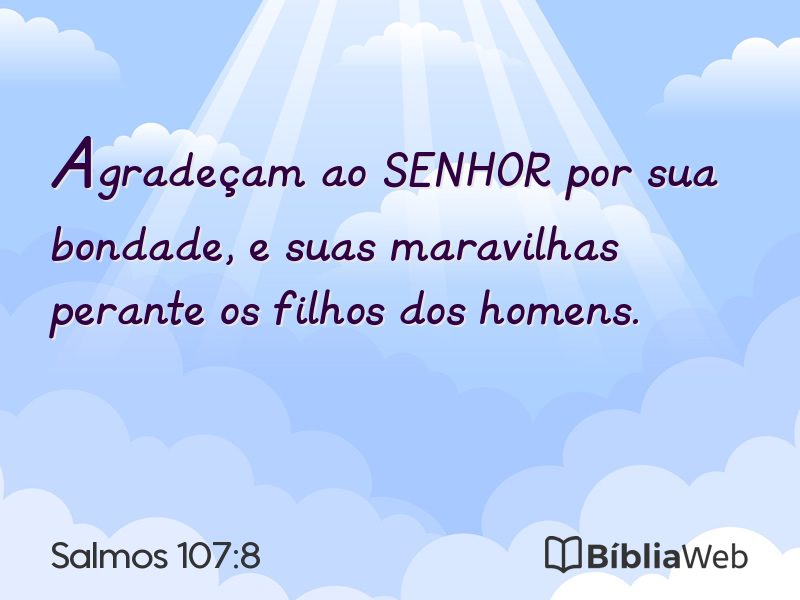 Salmos 107:8 em imagem para compartilhar