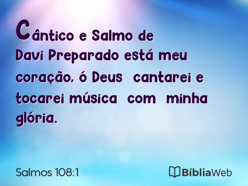 Salmos 108:1 em imagem para compartilhar