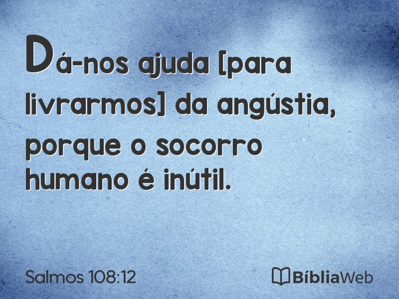 Salmos 108:12 em imagem para compartilhar