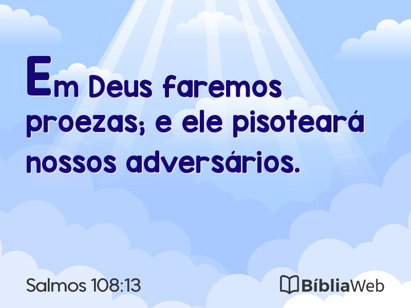 Salmos 108:13 em imagem para compartilhar