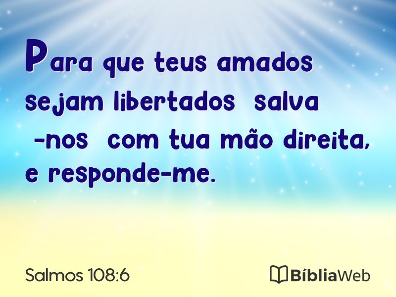 Salmos 108:6 em imagem para compartilhar