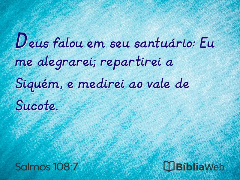 Salmos 108:7 em imagem para compartilhar