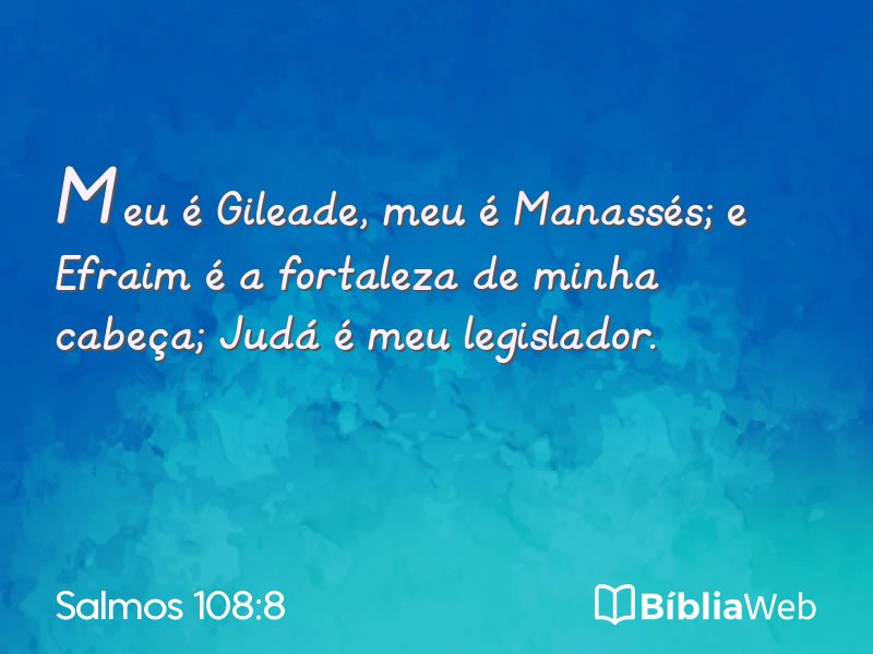 Salmos 108:8 em imagem para compartilhar