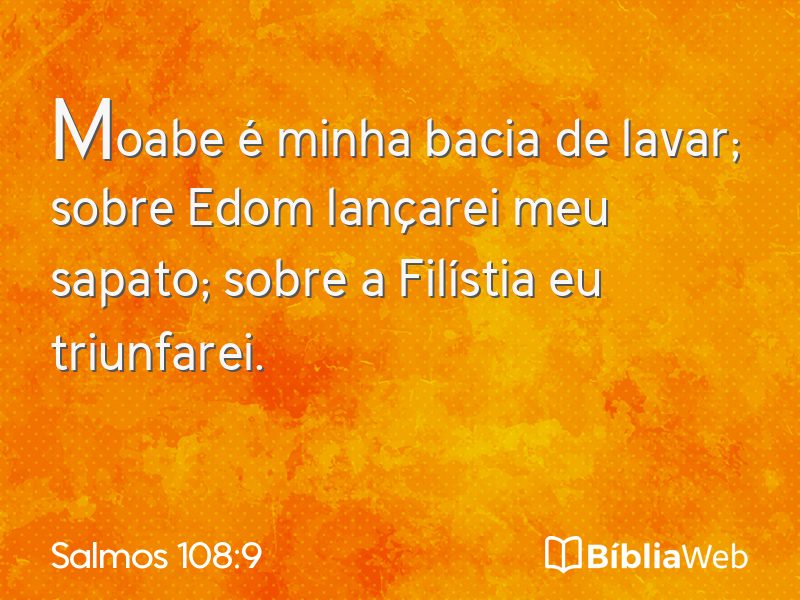 Salmos 108:9 em imagem para compartilhar