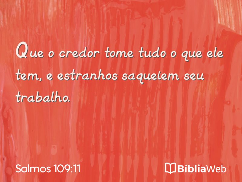 Salmos 109:11 em imagem para compartilhar