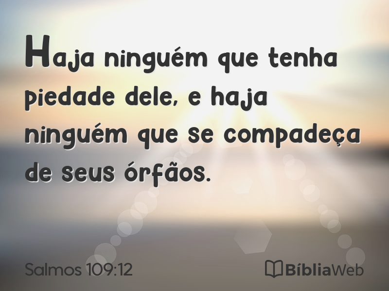 Salmos 109:12 em imagem para compartilhar