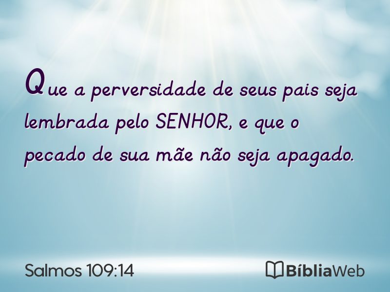Salmos 109:14 em imagem para compartilhar