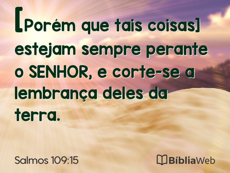 Salmos 109:15 em imagem para compartilhar