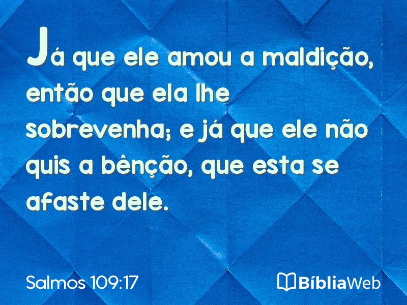 Salmos 109:17 em imagem para compartilhar