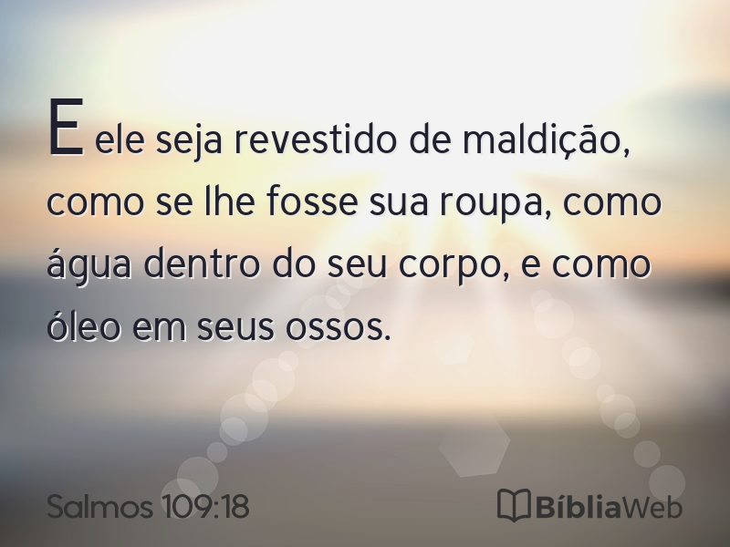 Salmos 109:18 em imagem para compartilhar