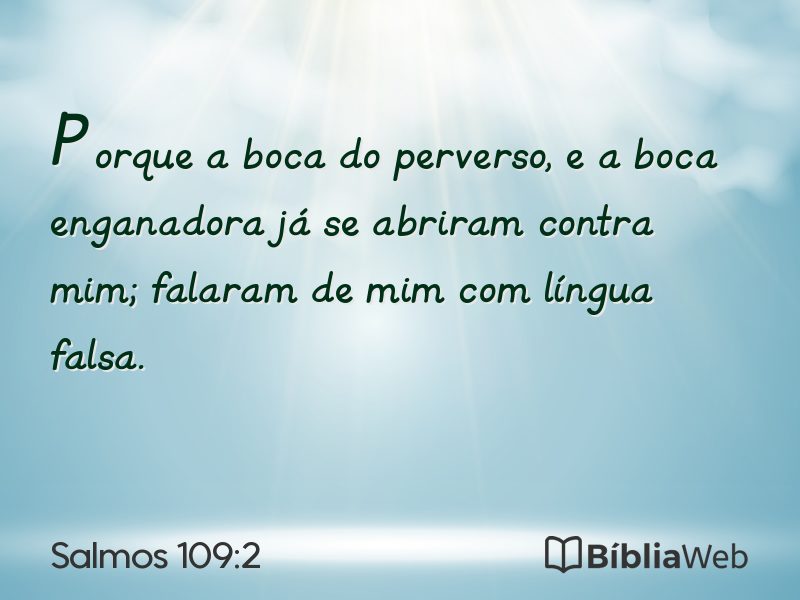 Salmos 109:2 em imagem para compartilhar