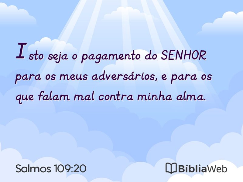 Salmos 109:20 em imagem para compartilhar