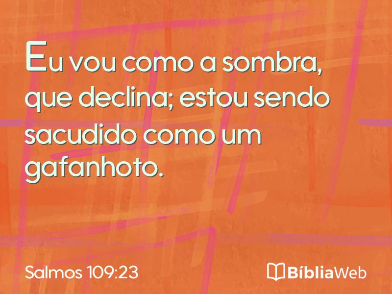 Salmos 109:23 em imagem para compartilhar