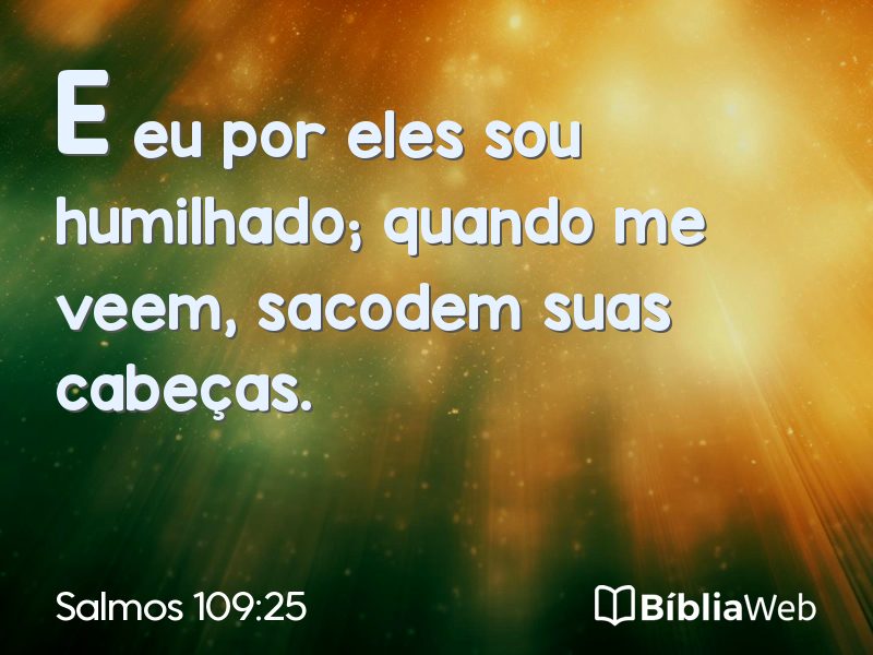 Salmos 109:25 em imagem para compartilhar