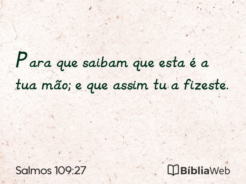 Salmos 109:27 em imagem para compartilhar